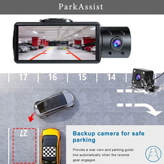 Front view of 3.16 Inch HD 1080P car dash cam