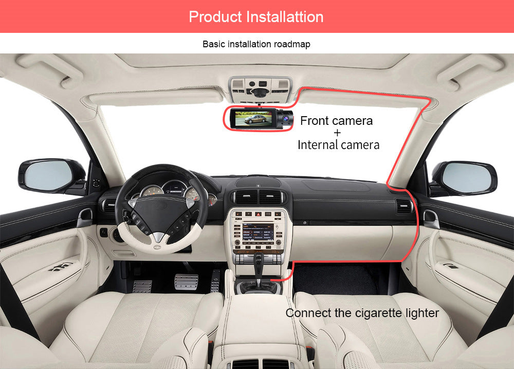 User interface of the HD dash cam