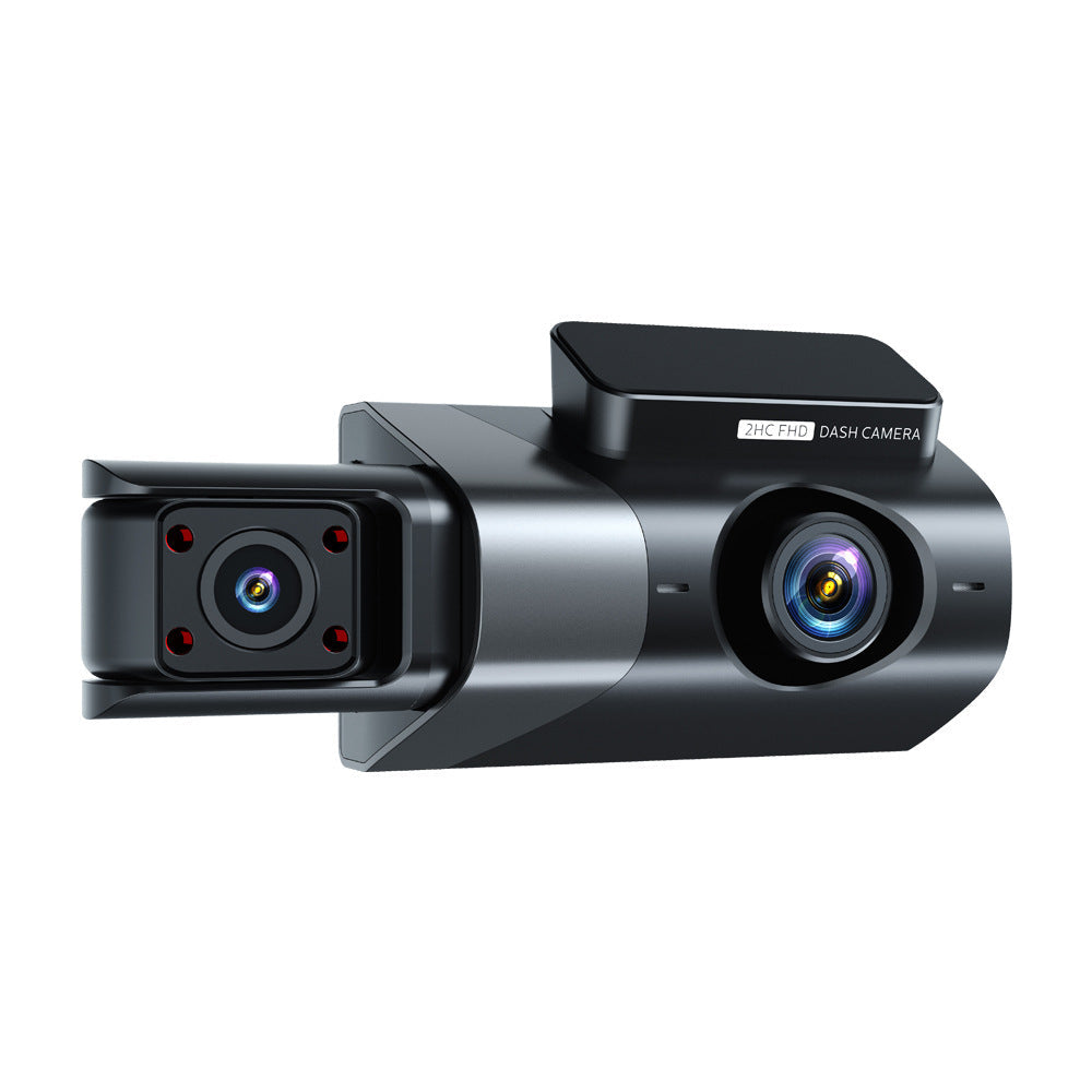 Triple lens car dash cam interior view