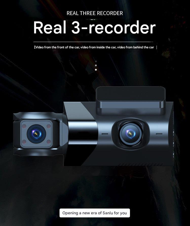 Interior car camera setup with dash cam