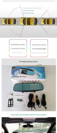 Close-up of dash cam features