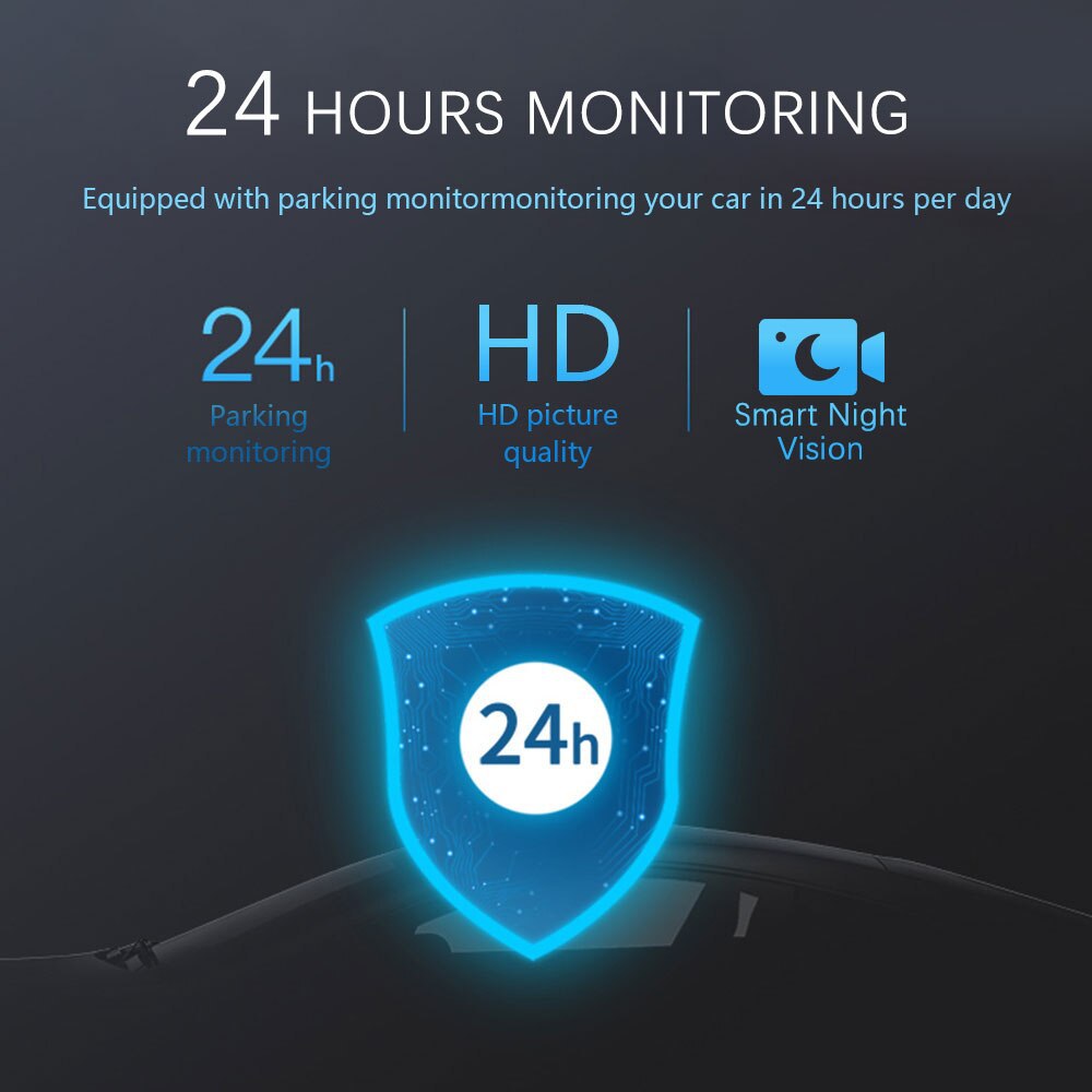 Yuecai M8 car dash cam features display
