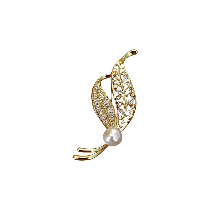 Detailed View of Leaf Brooch