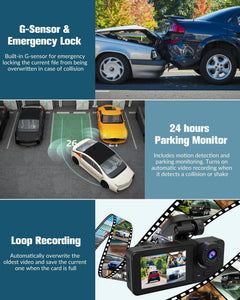 Rear view picture of the car dash camera