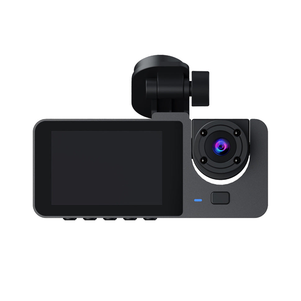 Compact design of triple lens dash cam