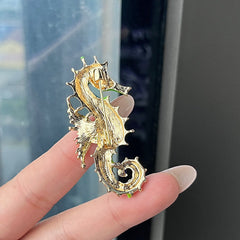 vibrant seahorse pin for bags image 4
