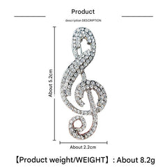 Creative Musical Note Brooch Image 1