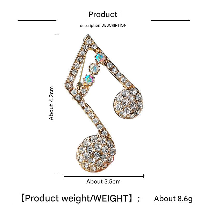 Creative Musical Note Brooch Image 3