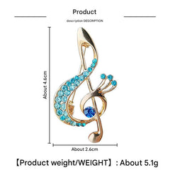 Creative Musical Note Brooch Image 5
