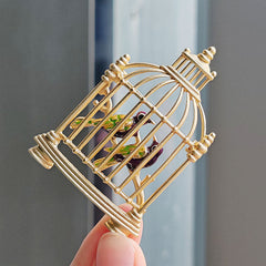 Stylish Brooch - Birdcage Design Display - Image 3