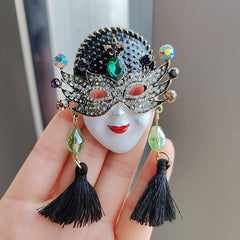 Front view of premium alloy floral brooch pin