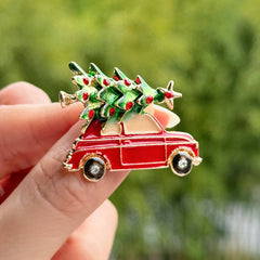 Charming Christmas Tree Car Brooch image 1