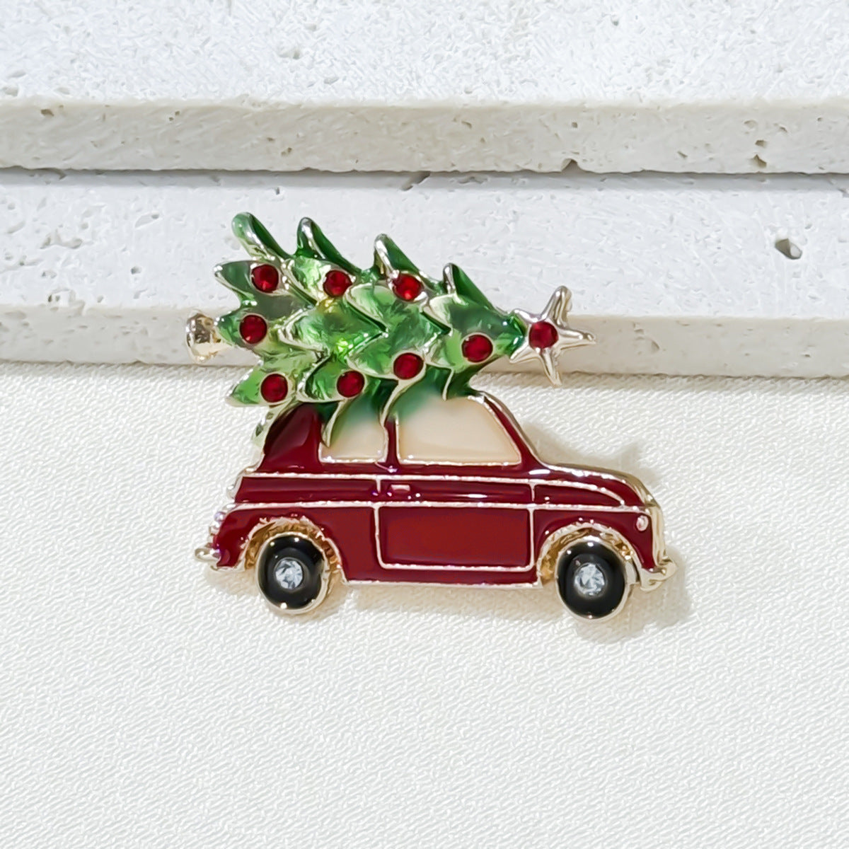 Charming Christmas Tree Car Brooch image 2