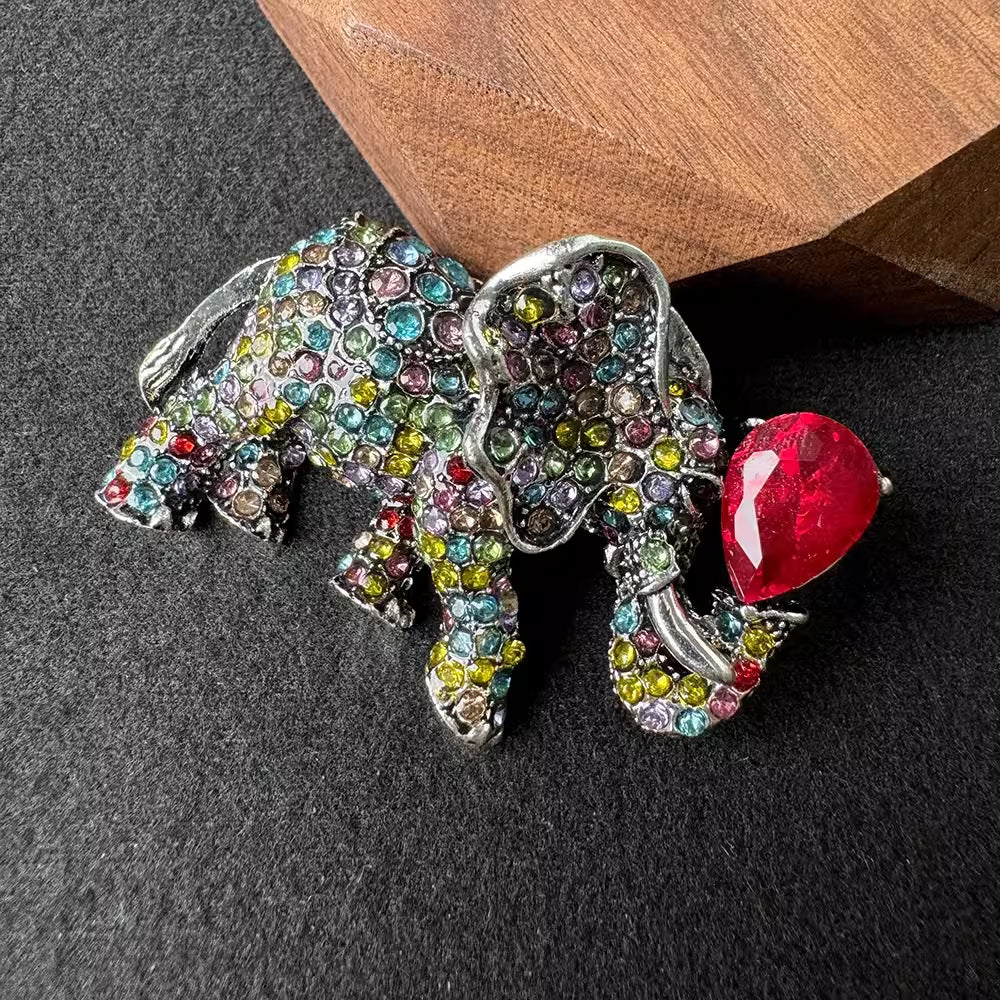 Elephant Brooch with Sparking Rhinestones - Image 2