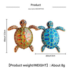 Unique Turtle Brooch with Crystals Image 7