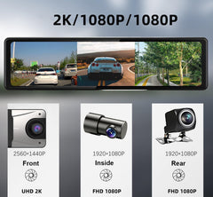 side view of CARPLAY rearview mirror