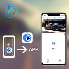 side view of CARPLAY rearview mirror