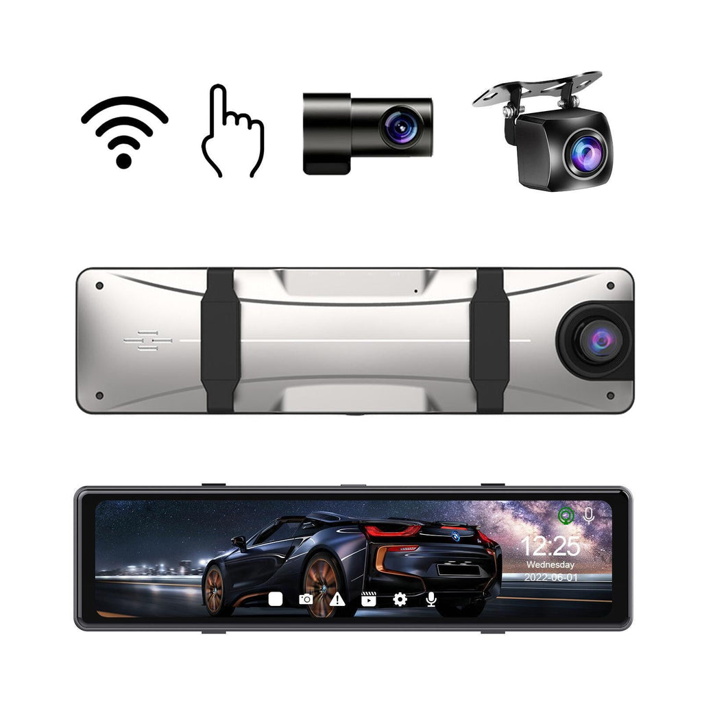 showing motorist using smart dash camera