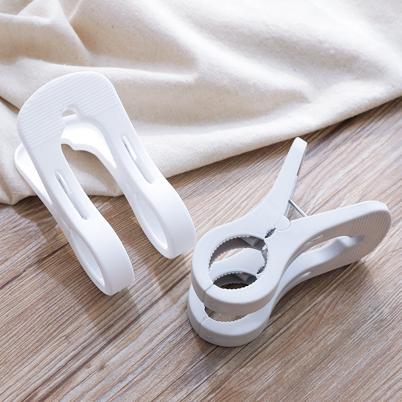 White strong grip clips for outdoor drying