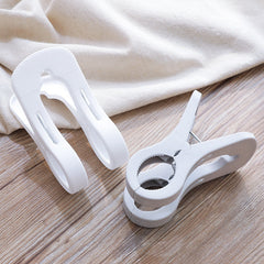 White strong grip clips for outdoor drying