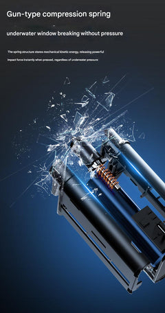 Car escape hammer being used