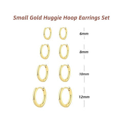 Stylish geometric design hoop earrings image