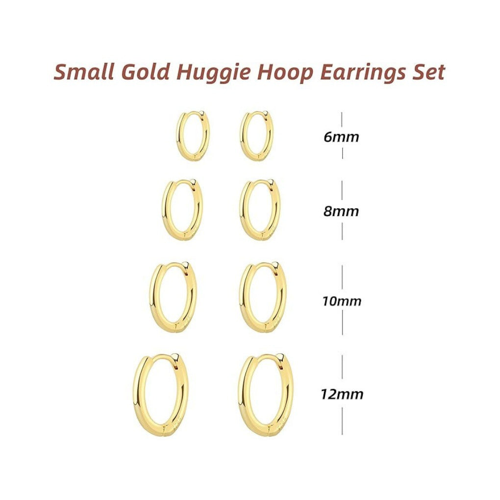 Stylish geometric design hoop earrings image