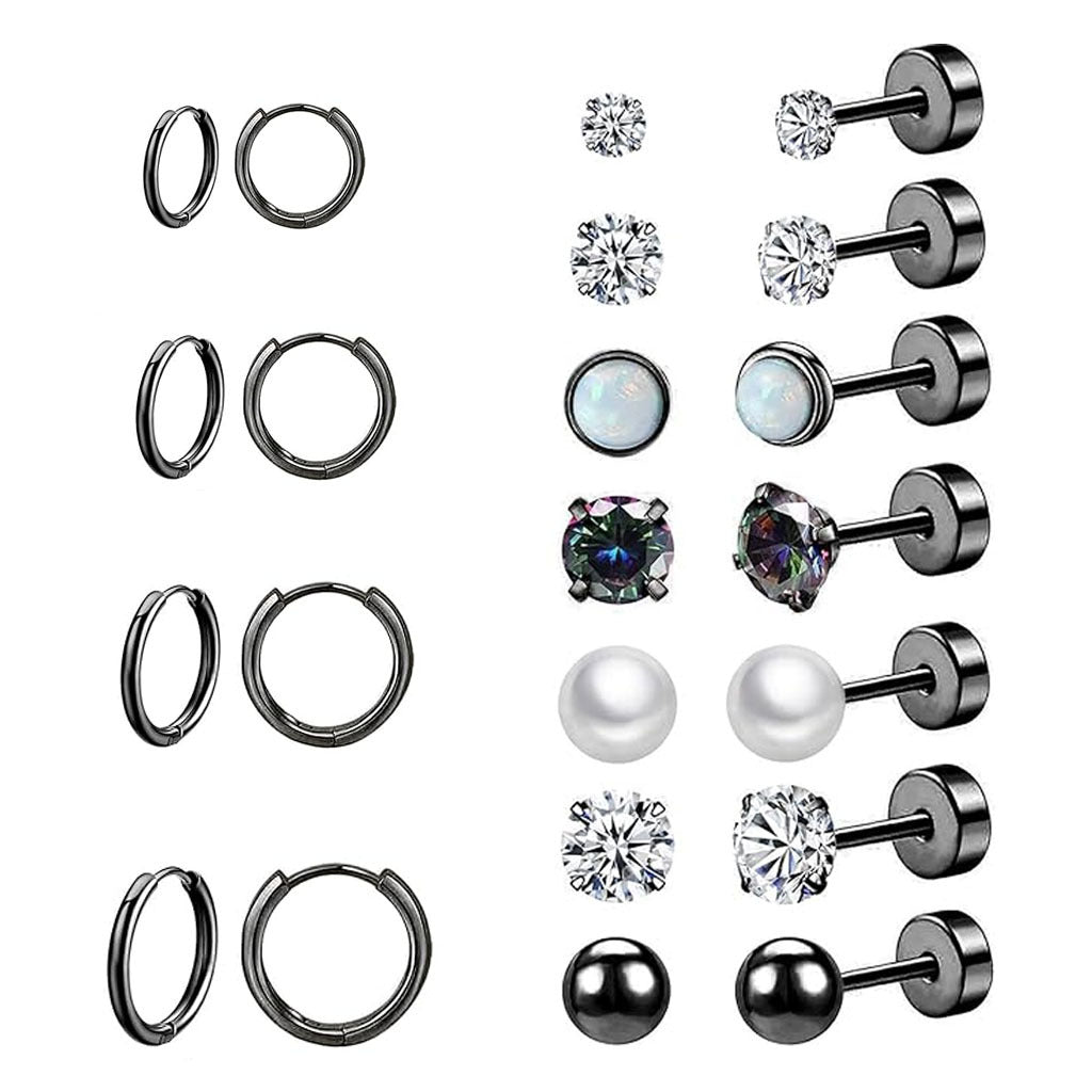 fashion accessory display of zirconia earrings