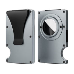 Aluminium wallet being used outdoors