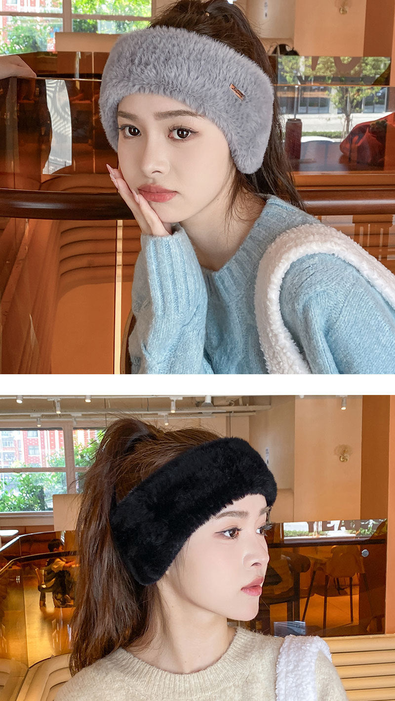 Black winter beanie shown in casual setting