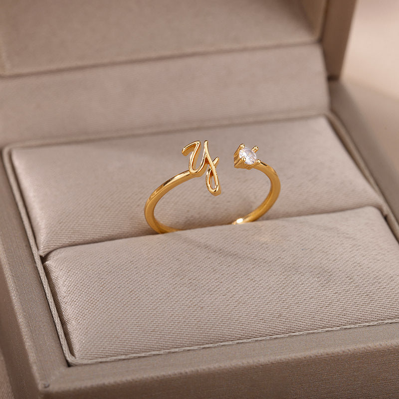 multiple alphabet rings showcasing letters