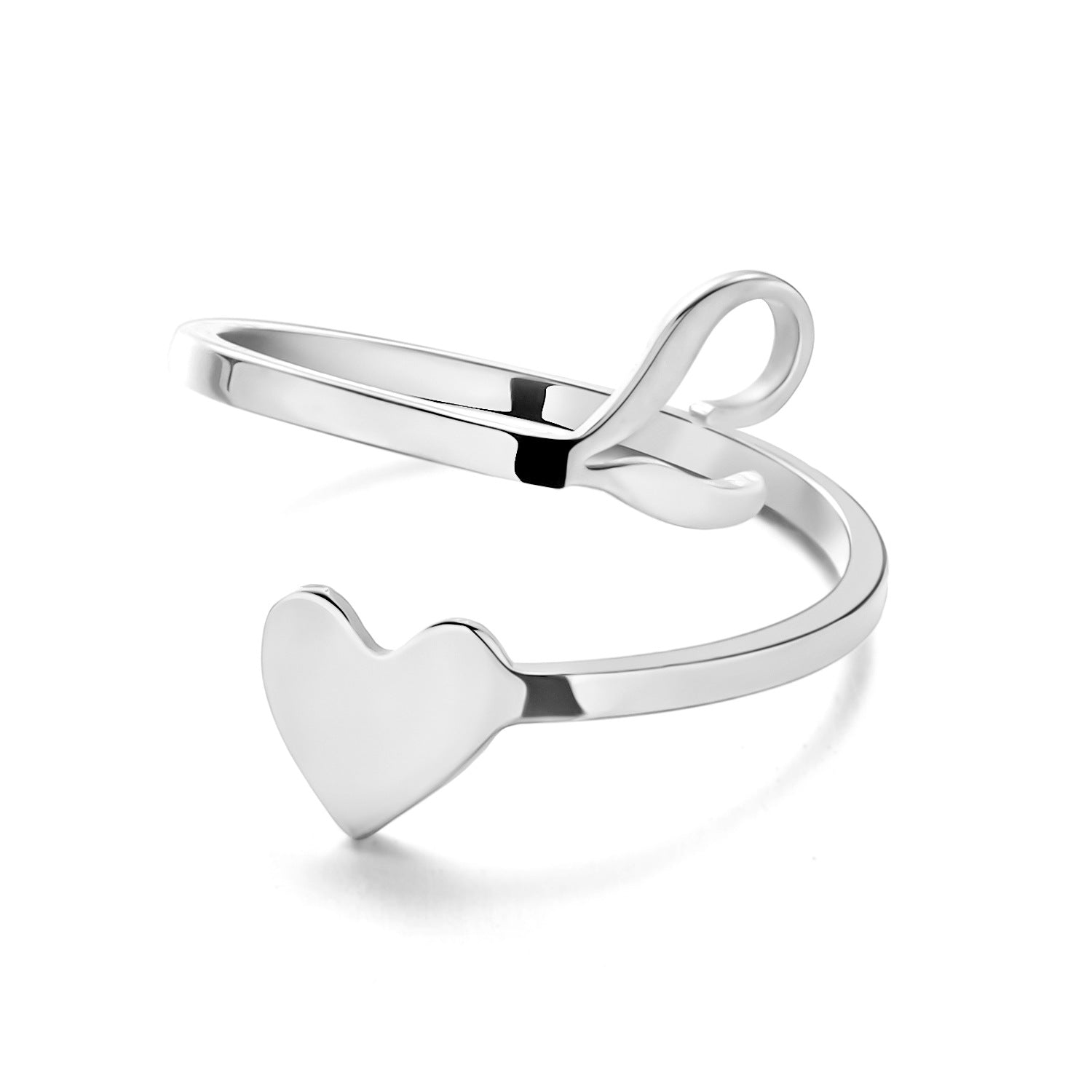 Elegant adjustable ring displayed on a white background