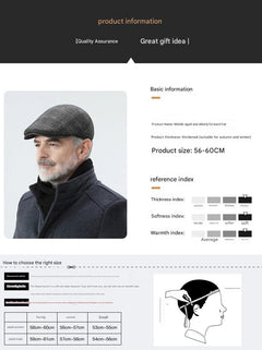 Trendy beret hat with ear protection