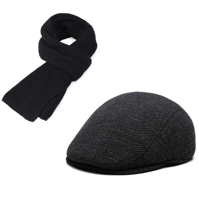 Different angles of men's winter protection hat