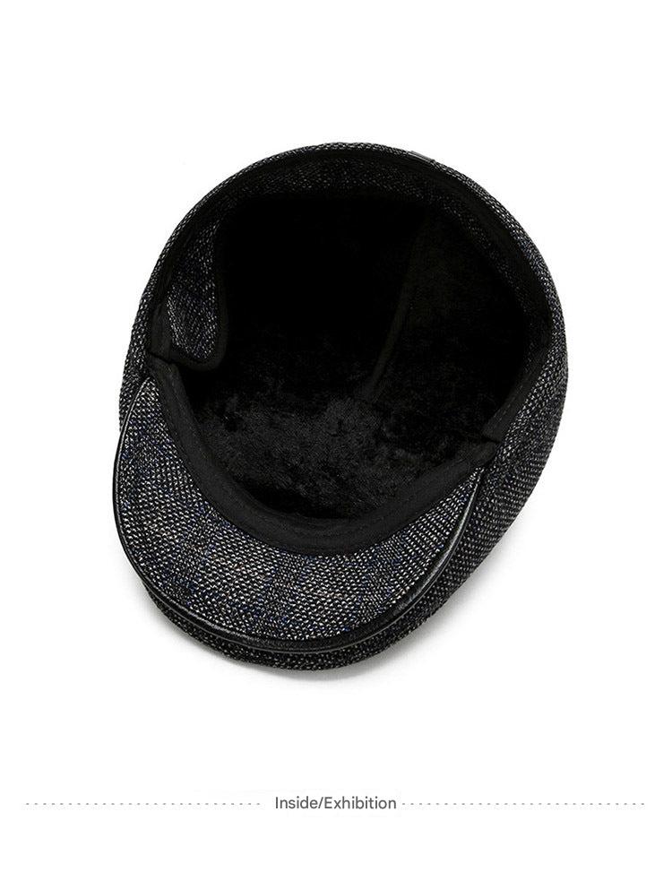 Men's winter beret hat front view