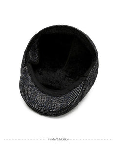 Men's winter beret hat front view