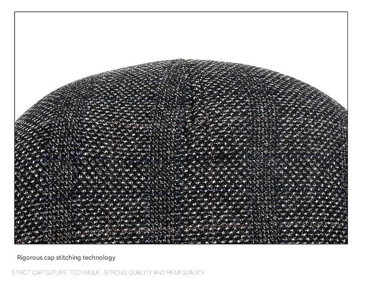 Men's winter beret hat in grey