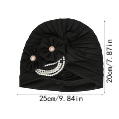 Elegant floral patterned hijab cap for women