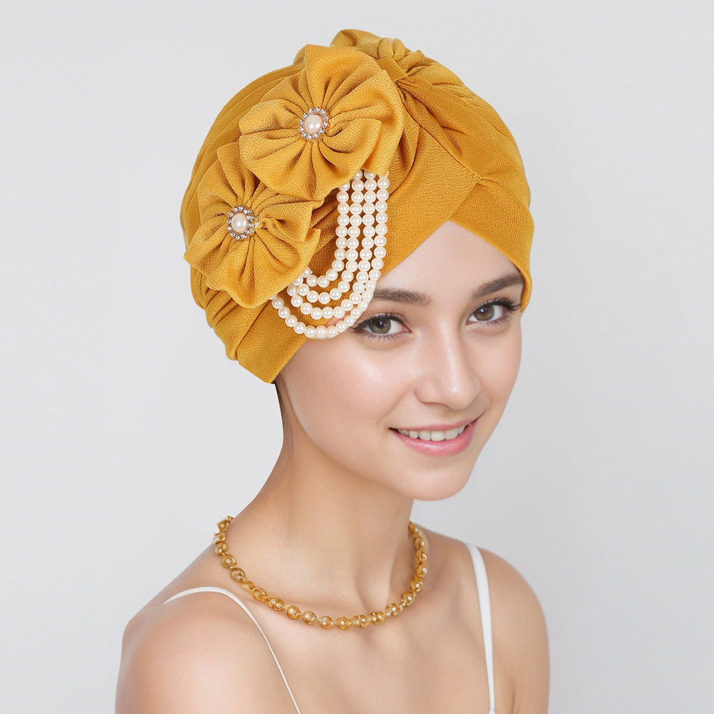 Comfortable hijab cap in floral design