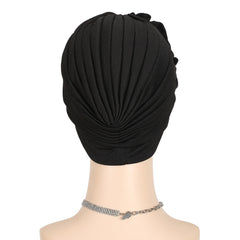 Classy women's hijab cap with floral pattern