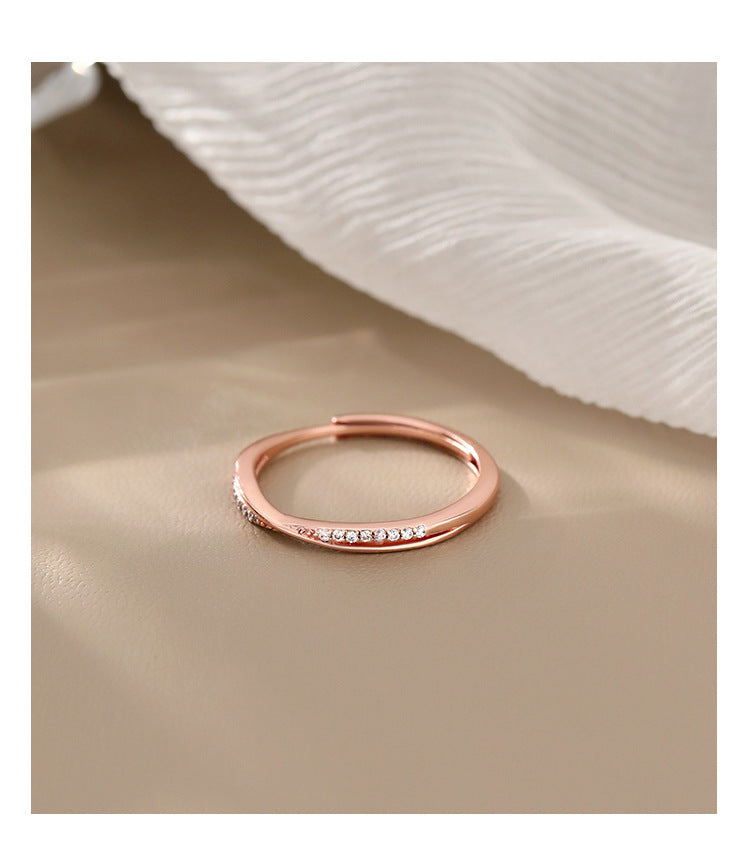 Detailed view of copper geometric ring