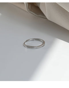 Fashionable rhinestone ring on display
