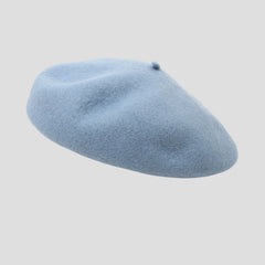 Classic white wool beret for women