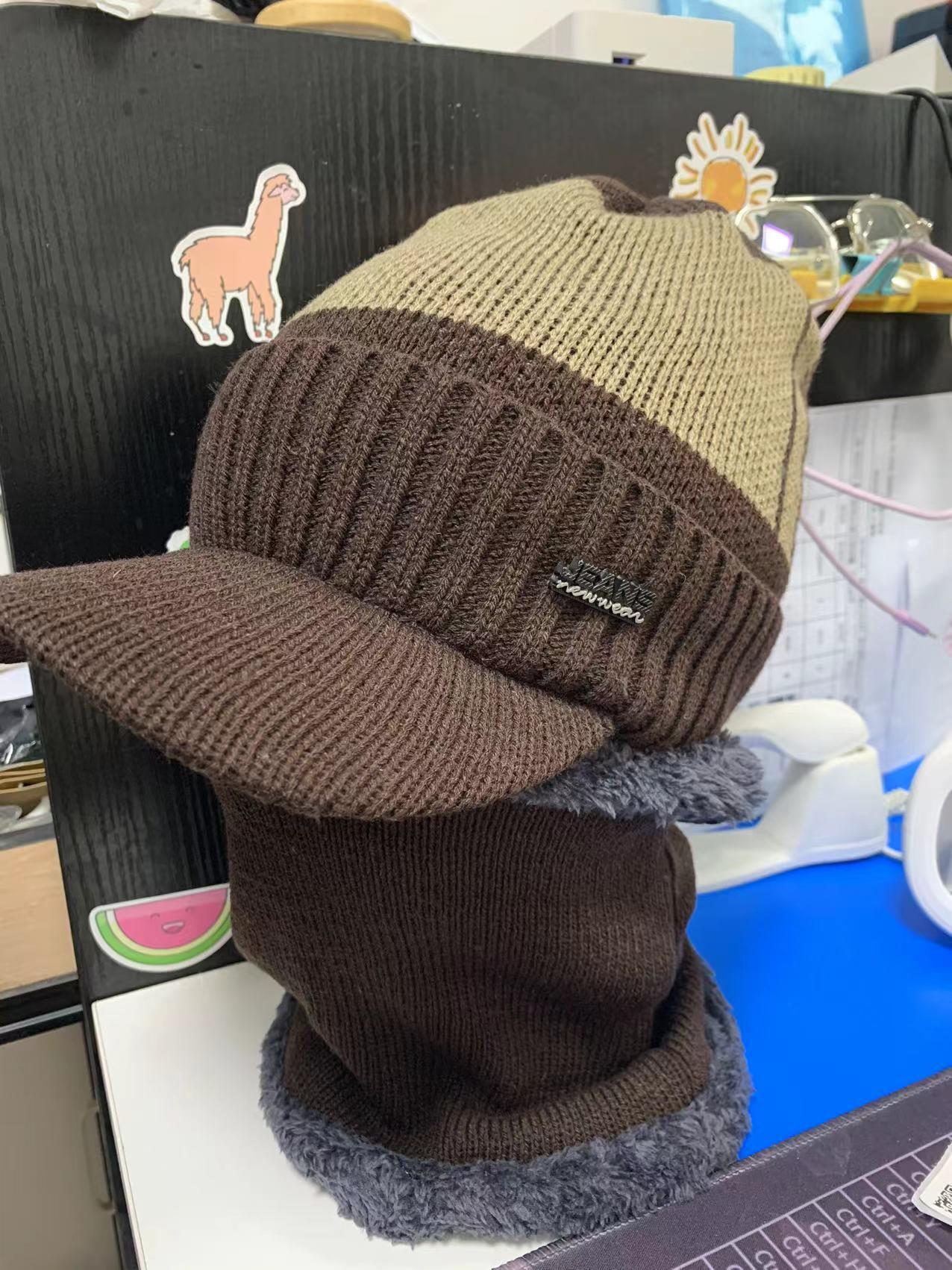 Assorted colours of winter hat and scarf set