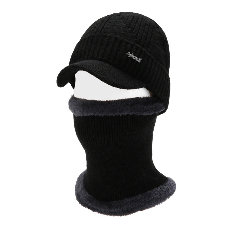 Warm acrylic knit hat and scarf set in various colours