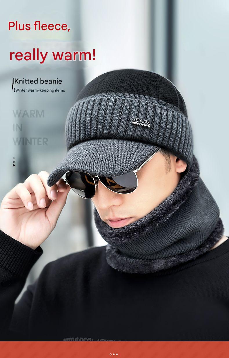 Comfortable winter outfit with matching hat and scarf