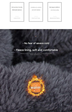 Fleece lining detail on winter accessories