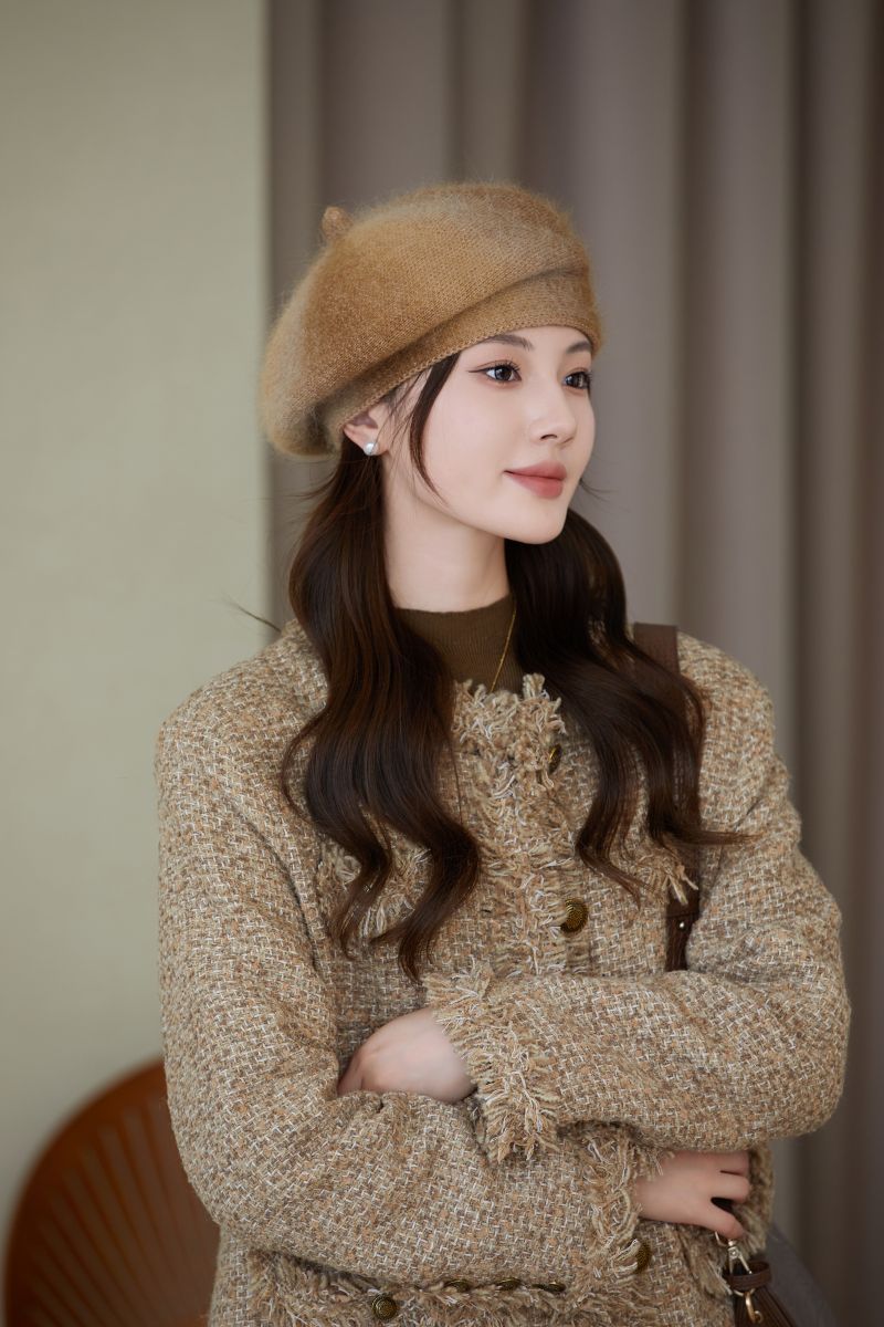 Close-up of the high-quality rabbit fur material