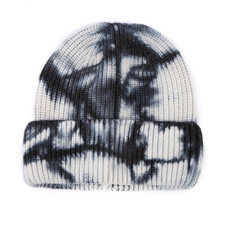 Black stylish tie-dye beanie image