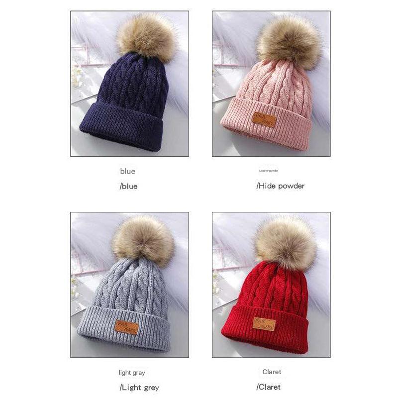 unique yellow pom-pom kids hat